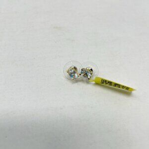 Shop LC Espirito Santo Aquamarine 14K YG Over Sterling Silver Stud Earrings 5161